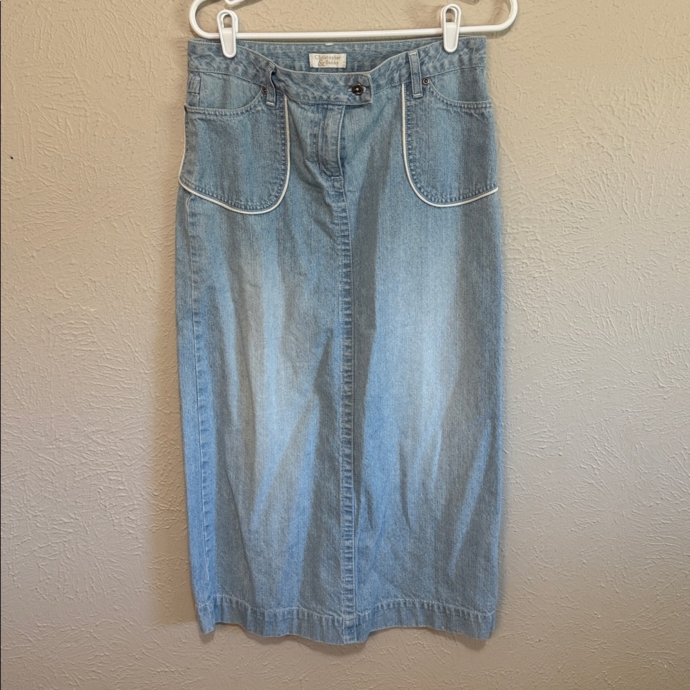 Christopher & Banks Light Blue Denim Jeans Skirt